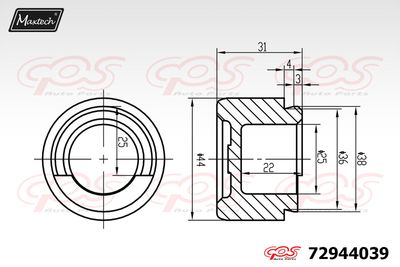 72944039 MAXTECH Поршень, корпус скобы тормоза