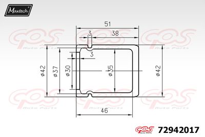 72942017 MAXTECH Поршень, корпус скобы тормоза