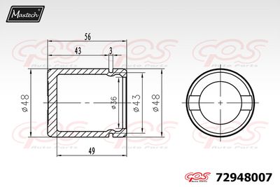 72948007 MAXTECH Поршень, корпус скобы тормоза