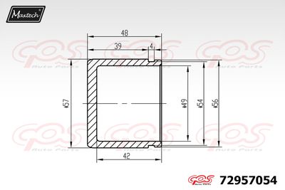 72957054 MAXTECH Поршень, корпус скобы тормоза