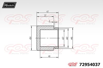 72954037 MAXTECH Поршень, корпус скобы тормоза