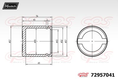 72957041 MAXTECH Поршень, корпус скобы тормоза