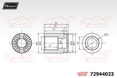 72944023 MAXTECH Поршень, корпус скобы тормоза