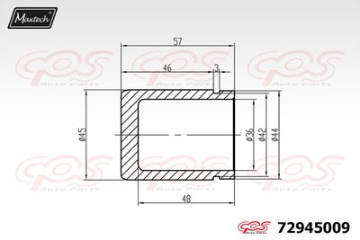 72945009 MAXTECH Поршень, корпус скобы тормоза