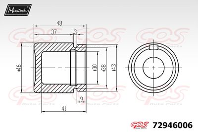 72946006 MAXTECH Поршень, корпус скобы тормоза