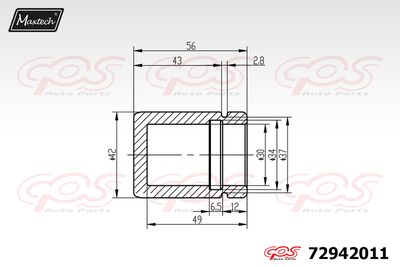 72942011 MAXTECH Поршень, корпус скобы тормоза