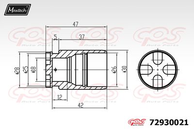 72930021 MAXTECH Поршень, корпус скобы тормоза