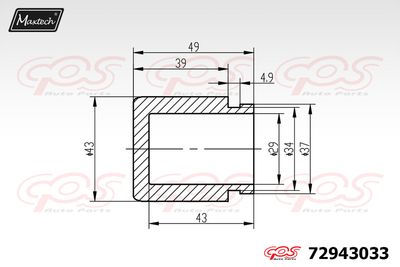 72943033 MAXTECH Поршень, корпус скобы тормоза