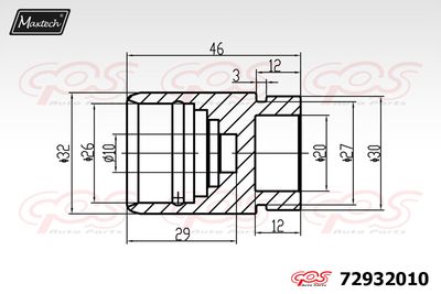 72932010 MAXTECH Поршень, корпус скобы тормоза