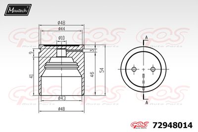 72948014 MAXTECH Поршень, корпус скобы тормоза