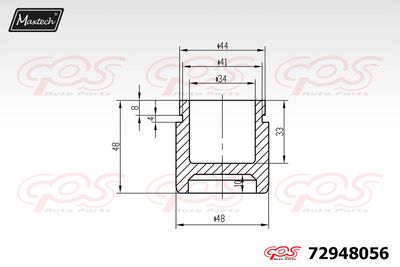 72948056 MAXTECH Поршень, корпус скобы тормоза