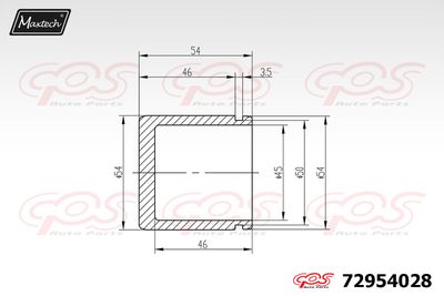 72954028 MAXTECH Поршень, корпус скобы тормоза