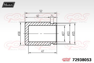 72938053 MAXTECH Поршень, корпус скобы тормоза