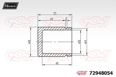 72948054 MAXTECH Поршень, корпус скобы тормоза