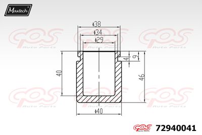 72940041 MAXTECH Поршень, корпус скобы тормоза