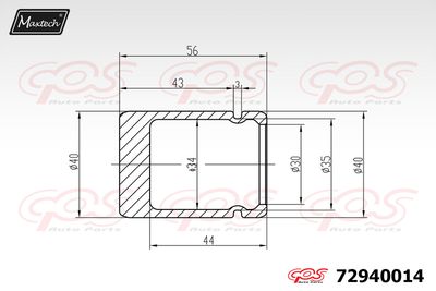 72940014 MAXTECH Поршень, корпус скобы тормоза