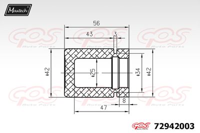 72942003 MAXTECH Поршень, корпус скобы тормоза