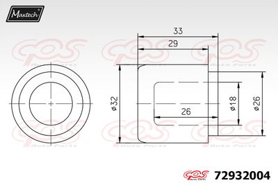 72932004 MAXTECH Поршень, корпус скобы тормоза