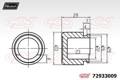 72933009 MAXTECH Поршень, корпус скобы тормоза