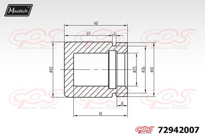 72942007 MAXTECH Поршень, корпус скобы тормоза