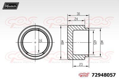 72948057 MAXTECH Поршень, корпус скобы тормоза