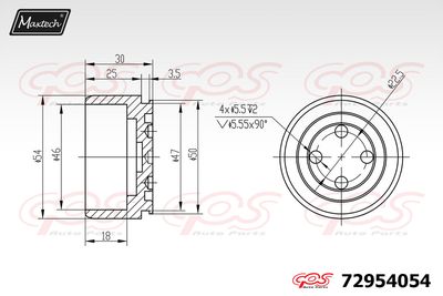 72954054 MAXTECH Поршень, корпус скобы тормоза