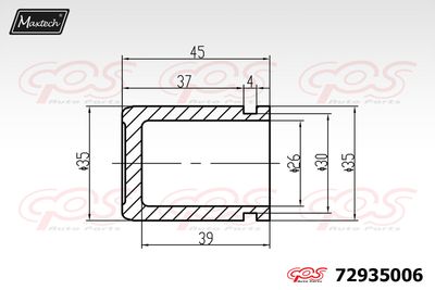 72935006 MAXTECH Поршень, корпус скобы тормоза