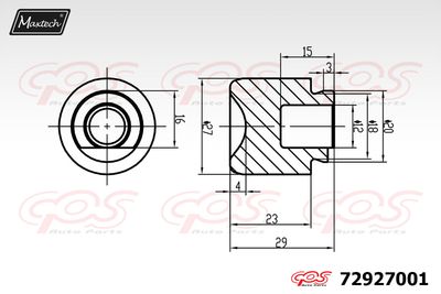 72927001 MAXTECH Поршень, корпус скобы тормоза