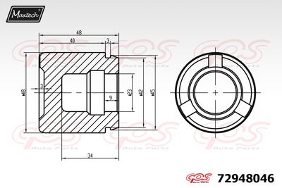 72948046 MAXTECH Поршень, корпус скобы тормоза