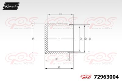 72963004 MAXTECH Поршень, корпус скобы тормоза