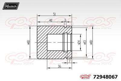 72948067 MAXTECH Поршень, корпус скобы тормоза