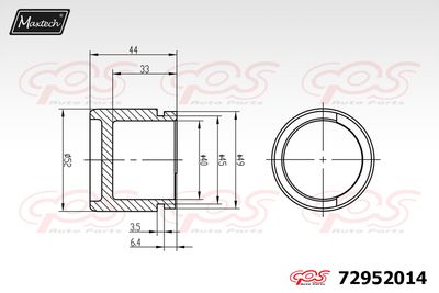 72952014 MAXTECH Поршень, корпус скобы тормоза