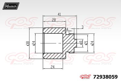 72938059 MAXTECH Поршень, корпус скобы тормоза