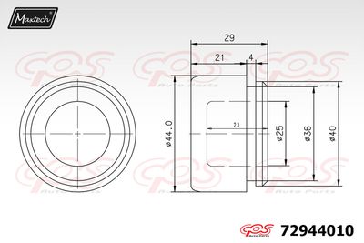 72944010 MAXTECH Поршень, корпус скобы тормоза