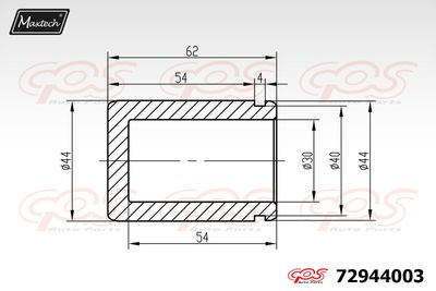 72944003 MAXTECH Поршень, корпус скобы тормоза