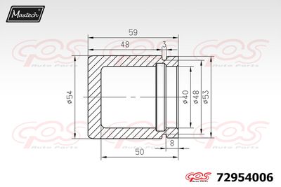 72954006 MAXTECH Поршень, корпус скобы тормоза