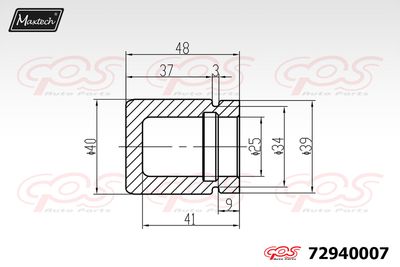 72940007 MAXTECH Поршень, корпус скобы тормоза