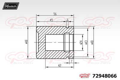 72948066 MAXTECH Поршень, корпус скобы тормоза