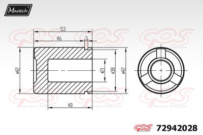 72942028 MAXTECH Поршень, корпус скобы тормоза