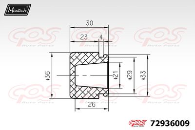 72936009 MAXTECH Поршень, корпус скобы тормоза