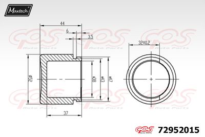 72952015 MAXTECH Поршень, корпус скобы тормоза