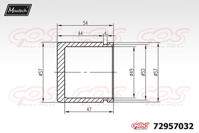 72957032 MAXTECH Поршень, корпус скобы тормоза