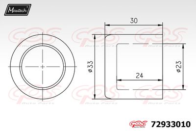 72933010 MAXTECH Поршень, корпус скобы тормоза