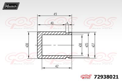 72938021 MAXTECH Поршень, корпус скобы тормоза