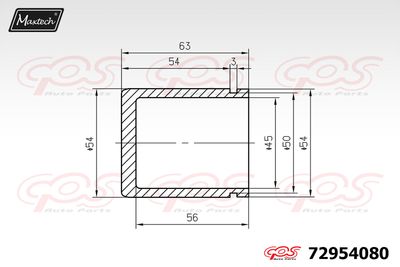 72954080 MAXTECH Поршень, корпус скобы тормоза