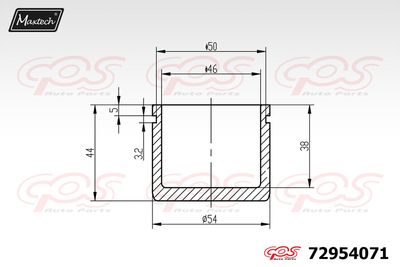 72954071 MAXTECH Поршень, корпус скобы тормоза