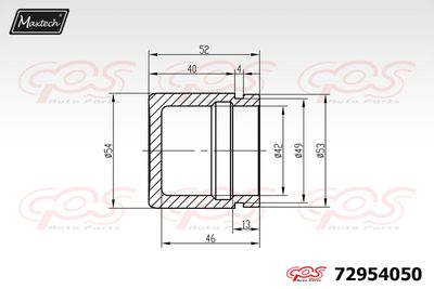 72954050 MAXTECH Поршень, корпус скобы тормоза