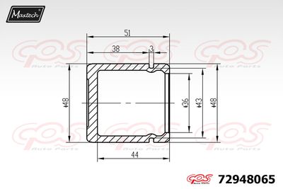 72948065 MAXTECH Поршень, корпус скобы тормоза