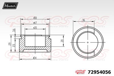 72954056 MAXTECH Поршень, корпус скобы тормоза