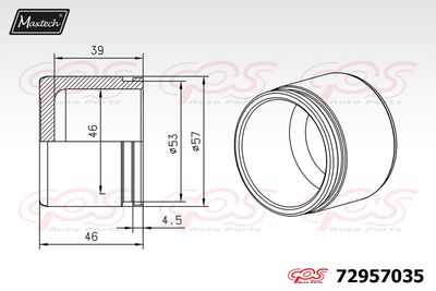 72957035 MAXTECH Поршень, корпус скобы тормоза